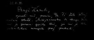 Boris Kidrič's letter to Filip Kumbatovič Kalan, containing a critique of the sketches 





Premiere April 11, 1944 / One-act play / The very first performance
Director Jože Tiran
Scenographer Drago Vidmar
Ljuba Slavka Glavina
Anka Micka Vrščaj
Barica Ivanka Mežan
Slavka Draga Ahačič
Member of the White Guard Maks Nosan
Partisan France Milek
Marjan Dušan Tancik
Prompter Rasto Tusulin